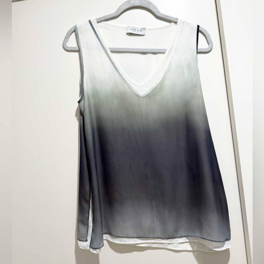 Lola & Sophie Ombre Double Layer Sleeveless Top - Picture 5 of 8